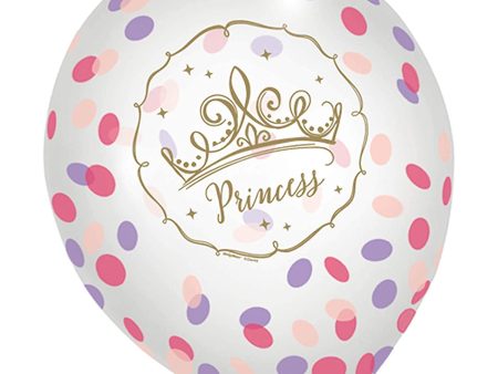 Disney Princess Latex Confetti Balloon 12in, 6pcs Sale