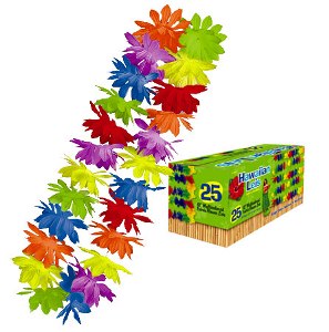 Box Of Multi Colored Flower Lei 25pcs Cheap