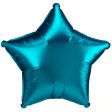 Satin Luxe Aqua Star Foil Balloon 45cm Hot on Sale