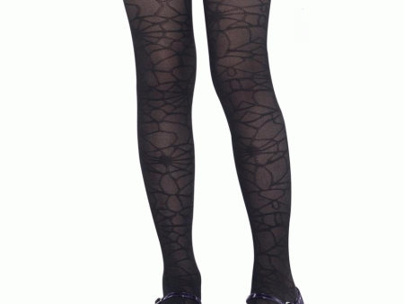 Child Black Spiderweb Tights Fashion