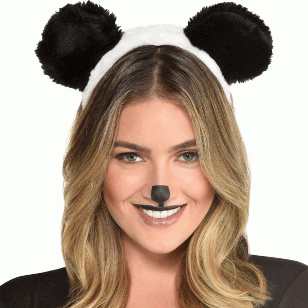 Panda Furry Ears Headband Online now