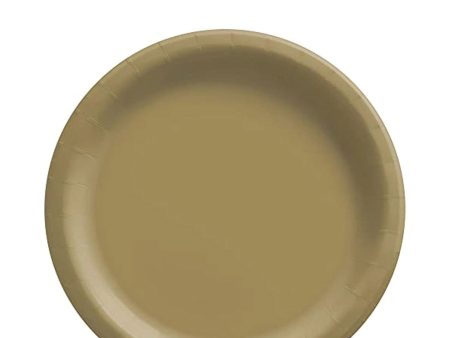 Gold Round Paper Plates 6in 20pcs For Cheap