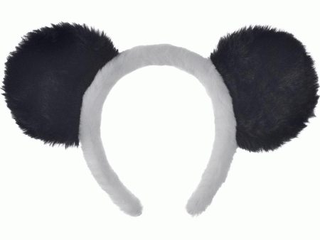 Panda Furry Ears Headband Online now