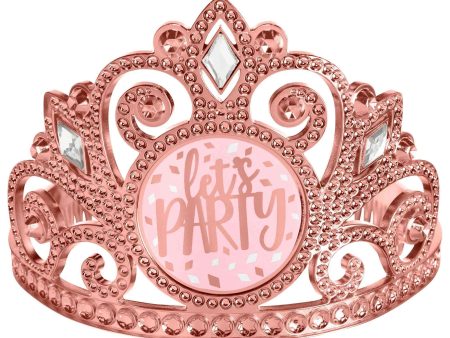 Blush Birthday Plastic Tiara Online Hot Sale