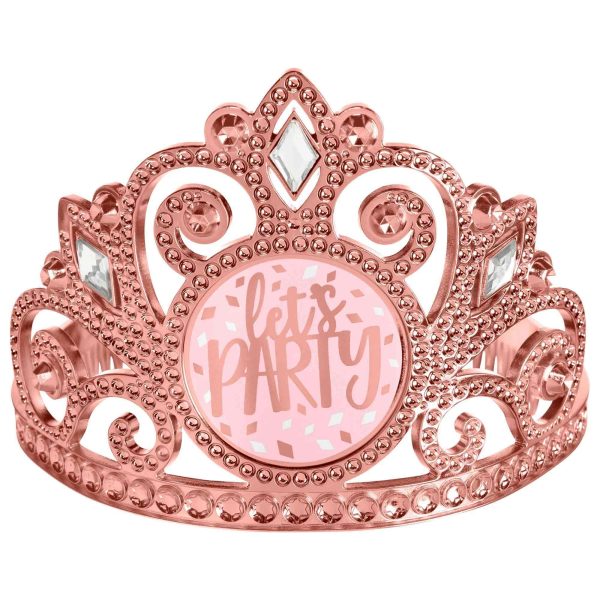 Blush Birthday Plastic Tiara Online Hot Sale