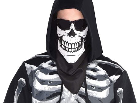 Adult Black and White Halloween Bandana Mask For Discount