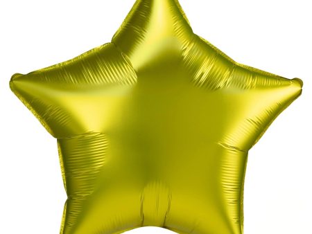 Satin Luxe Lemon Star Foil Balloon 45cm Supply