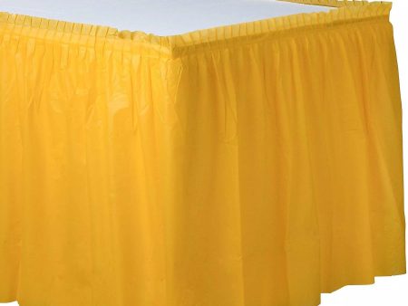 Yellow Sunshine Plastic Tableskirt For Cheap