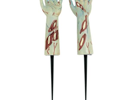 Zombies Hands Garden Stakes 24in, 2pcs For Cheap