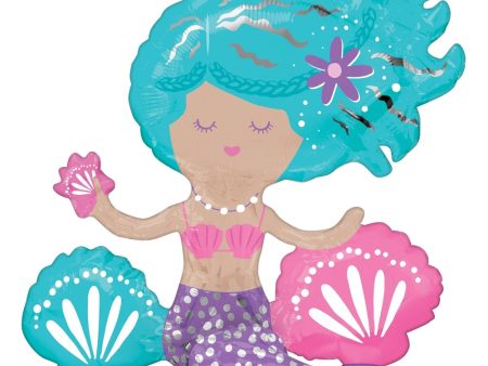 Shimmering Mermaid Sitter Multi-Balloon 45x45cm on Sale