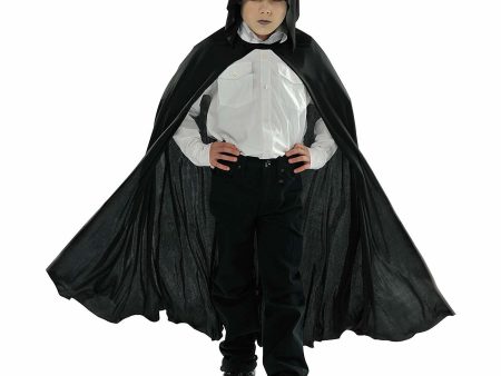 Child Hooded Black Cape-One Size Discount