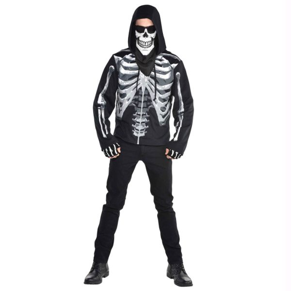 Adult Black and White Halloween Bandana Mask For Discount